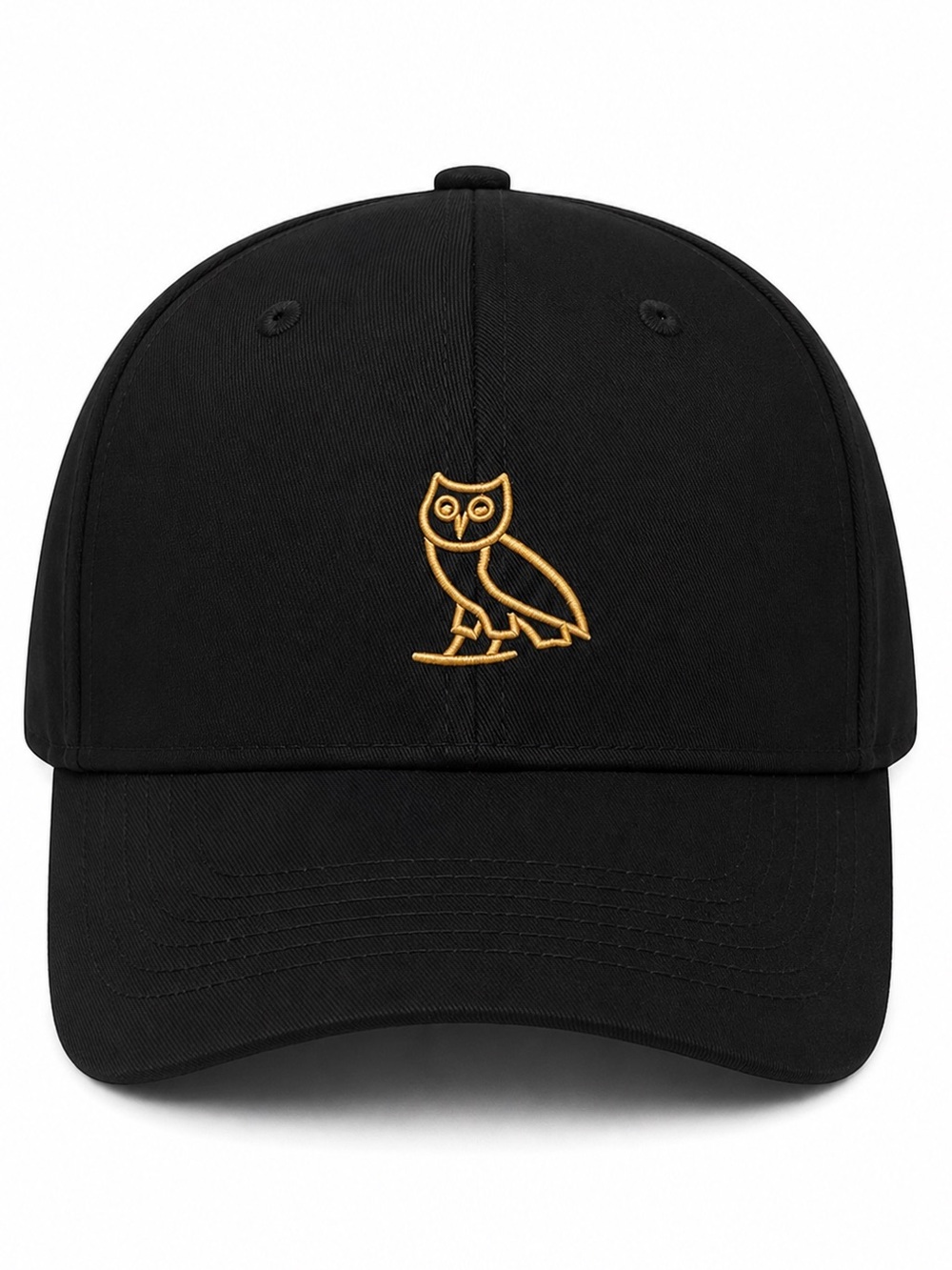 🦉 Black Cap with Gold Owl Logo Streetwear Hat Hip Hop Pop Culture Style Hat NWT